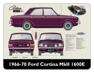 Ford Cortina MkII 1600E 1966-70 Mouse Mat
